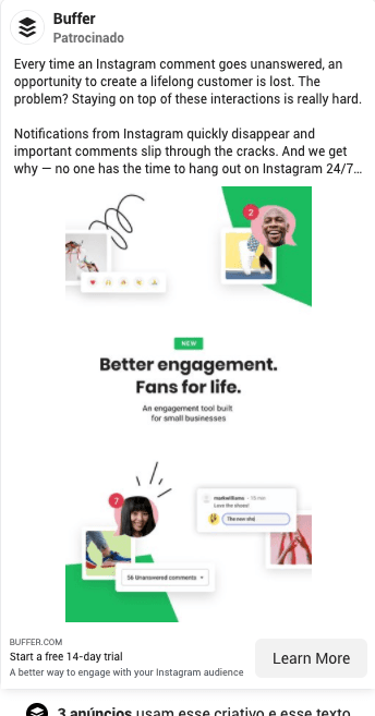 Anúncio de Buffer — SaaS