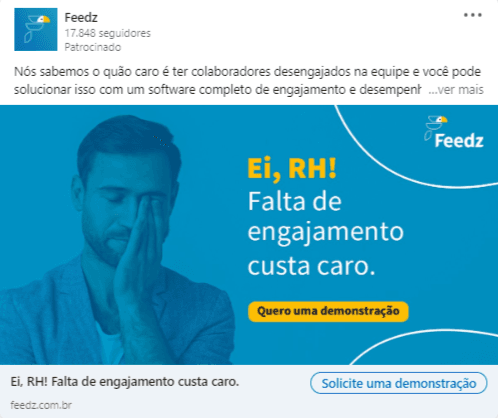 Anúncio de Feedz — SaaS