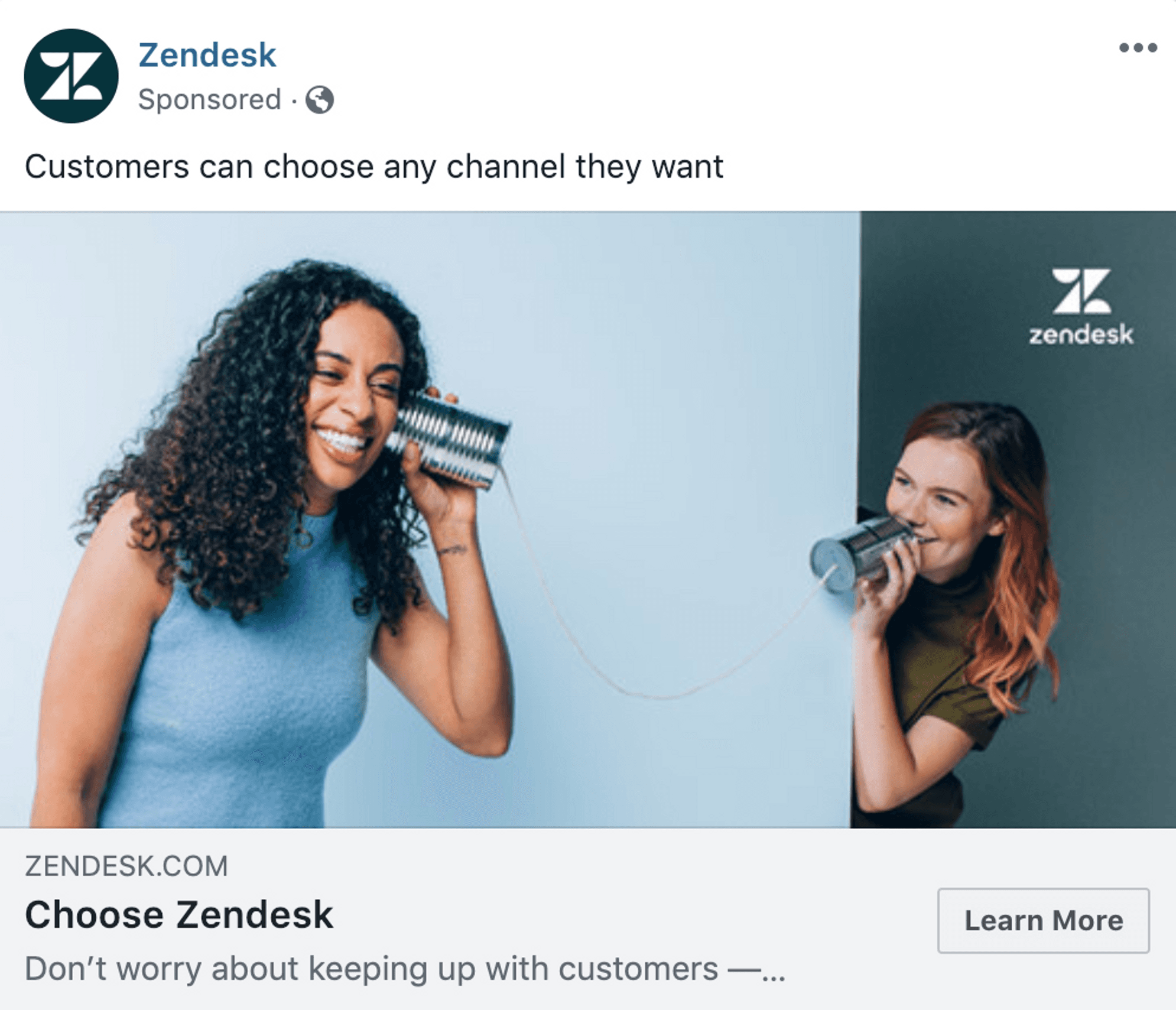 Anúncio de Zendesk — SaaS