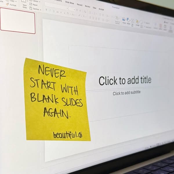 Anúncio de Beautiful.ai — SaaS
