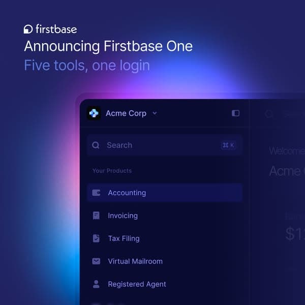 Anúncio de Firstbase — SaaS